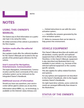 mini cooper 2014 owners manual